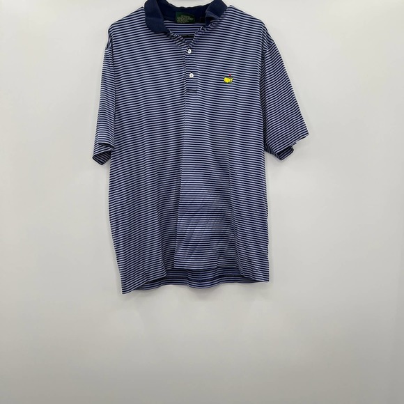 Amen Corner Masters Blue Striped Polo L - Picture 1 of 3